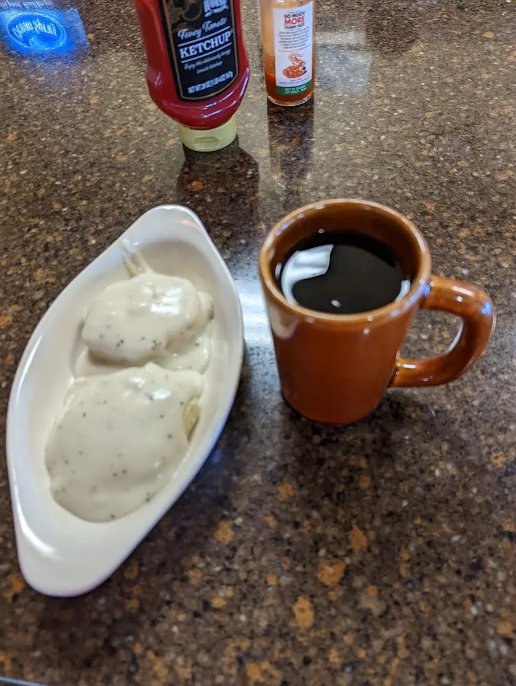 Biscuits and Gravy with Coffee