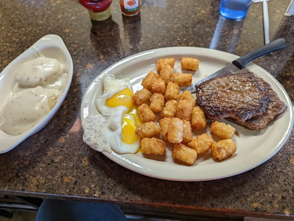 Hamburger Patties and Eggs